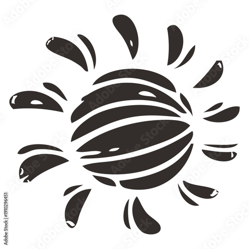 Stylized Sun Graphic