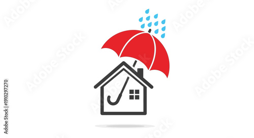 house under umbrella