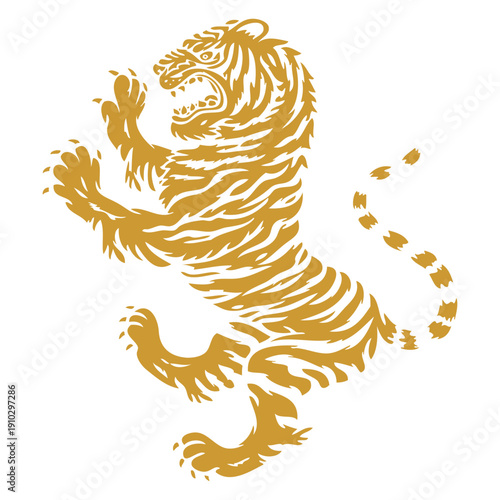 Roaring Golden Tiger Emblem
