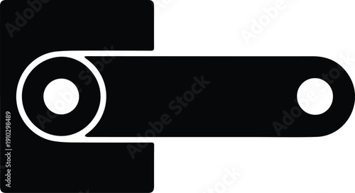 Black icon of a mechanical bolt and nut assembly screw fastener