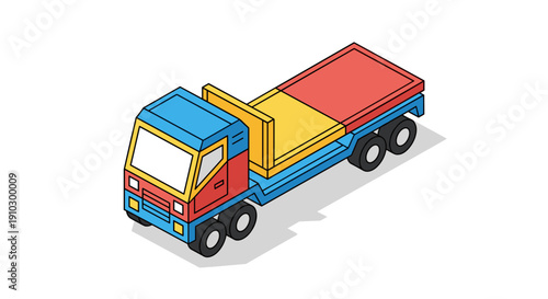 Colorful Toy Truck with Vibrant Details.