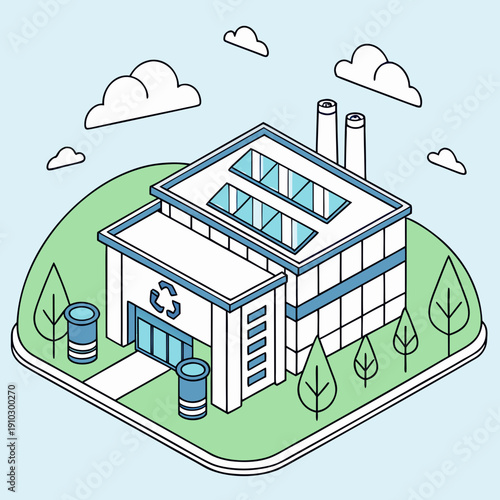 Sustainable eco-friendly desalination technology plant concept, showcasing innovative solutions for clean water.
