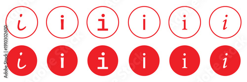 Info icons set. Information icon collection. Info button. Info symbol flat style.
