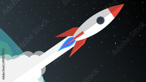 rocket in space