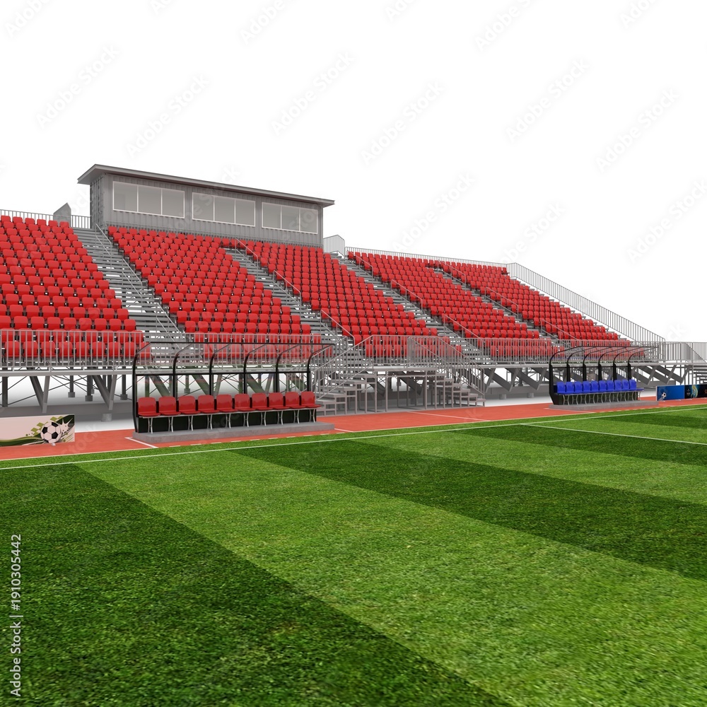Obraz premium 3d render of outdoor futsal arena