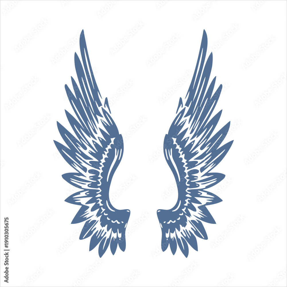 Obraz premium Wing illustration design, suitable for logos and design elements