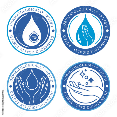 Vector logo design, dermatologically tested, clinical-grade, precise, scalable, clean, modern, brand-ready, professional, skin-care inspired, logo mockup, versatile use.