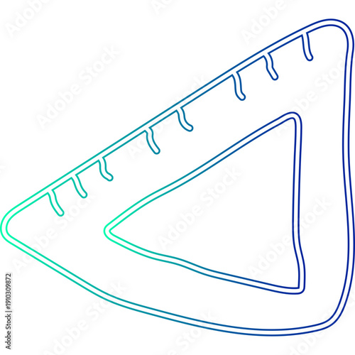 Neon School Ruler Doodle