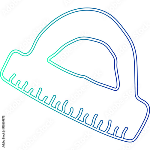 Neon School Ruler Doodle