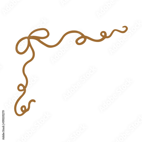 Hand Drawn Ribbon Bow Corner Frame