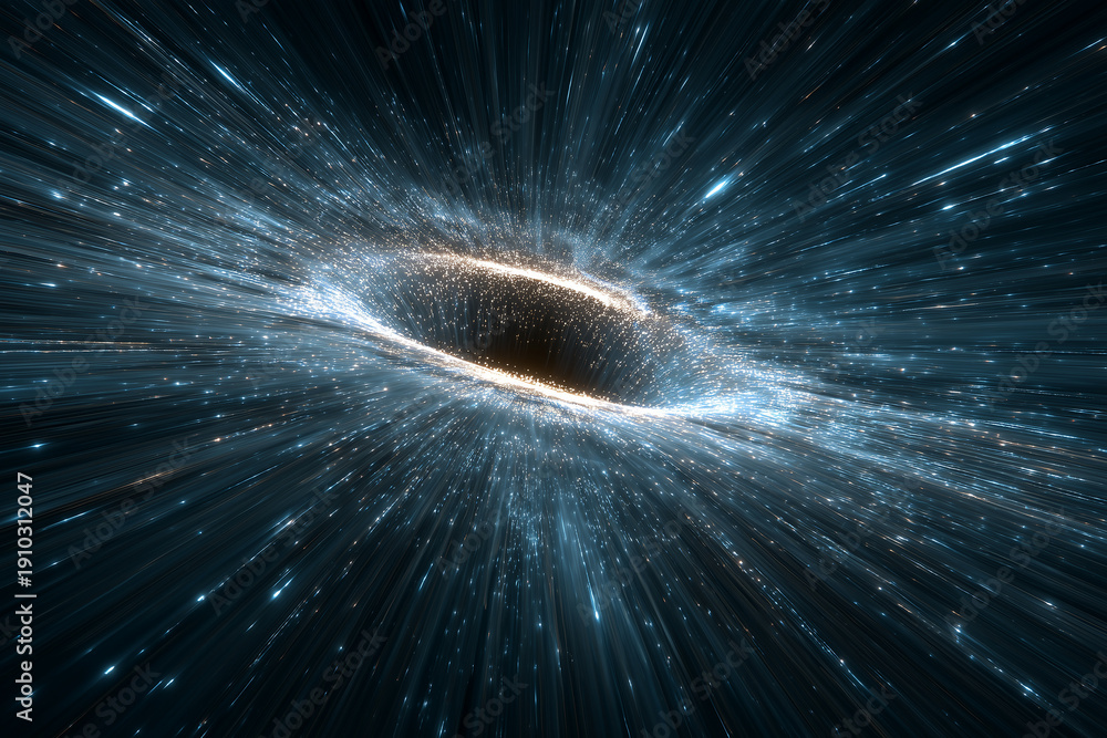 Fototapeta premium Black Hole Data Flow