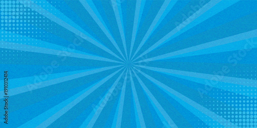 blue Comic Background with halftone Vector Illustration. Pop art vector design element