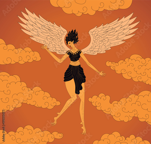 keres winged female creature from greek mythology