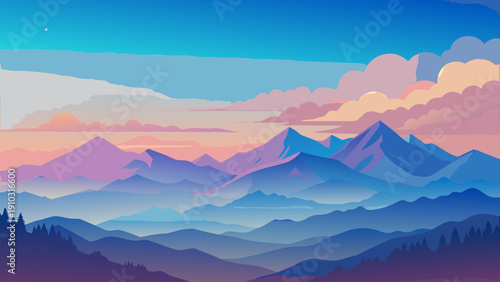 mountain landscape in the morning