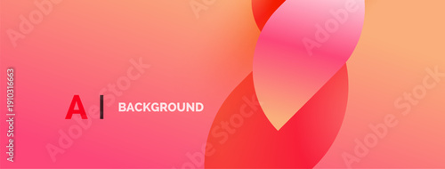 Abstract gradient background. Pink, orange hues blend smoothly. Shapes overlap creating visual interest. Text reads AI BACKGROUND. Simple design.