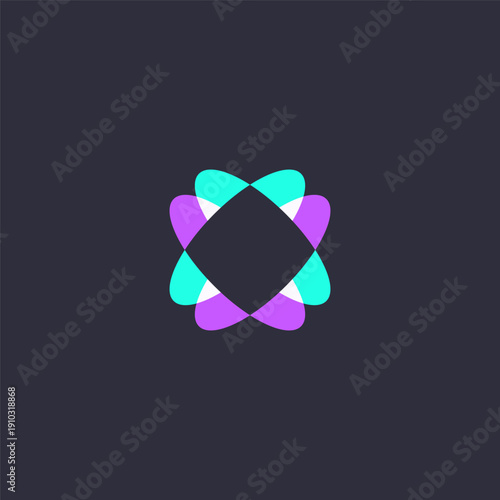 abstract colorful decoration logo design vector template