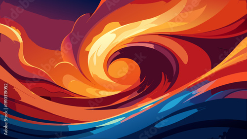 red and yellow swirl