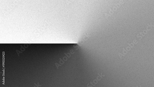 Abstract black and white vector noise gradient background. High contrast radial texture with dirty edges and grainy particle effect. Detailed grayscale illustration with dots and heavy grain.