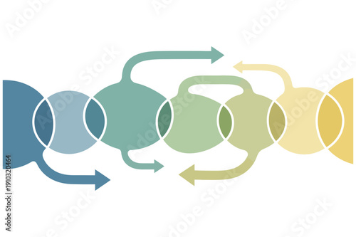 Abstract blue curved shape on a stark white background