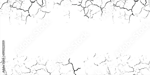 High-Resolution Vector Texture of Dry Cracked Earth with Transparent Background – Grunge Distressed Overlay Featuring Natural Split Lines and Soil Fractures