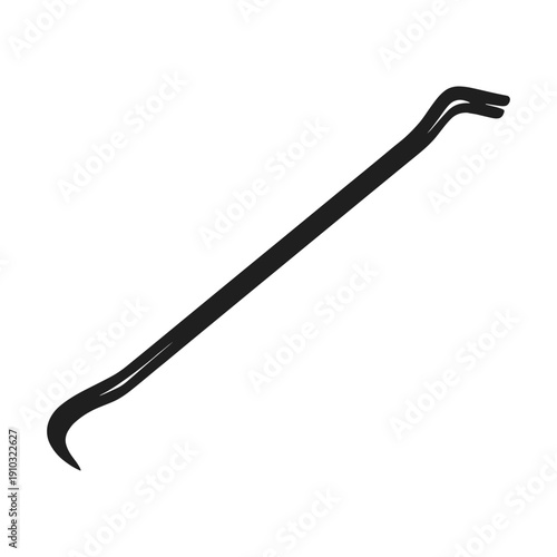 Crowbar tool isolated on white background