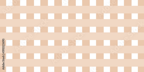 Gingham seamless pattern.Checkered tartan plaid repeat pattern in brown and white.Geometric vector illustration background wallpaper.