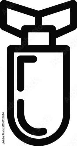 Bomb Icon on White Background explosive weapon