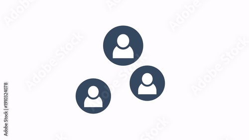 Animated group chat and social network icon