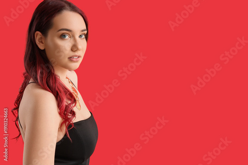 Beautiful young woman with ...