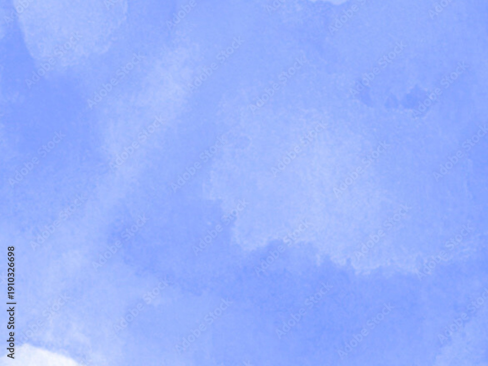 Obraz premium Abstract watercolor painting with a range of soft blue shades creating a dreamy effect. The texture is gentle, reminiscent of a cloudy sky or soft brushstrokes