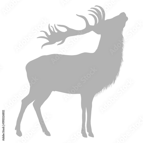 Stag Bugle Silhouette