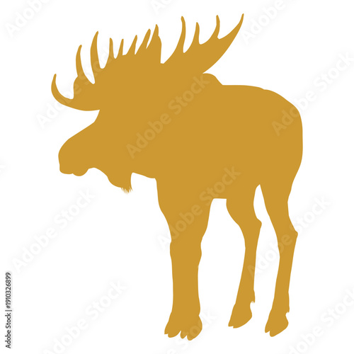 Golden Moose Silhouette