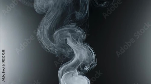 High-contrast white smoke movement on black background ideal for overlays and VFX compositing