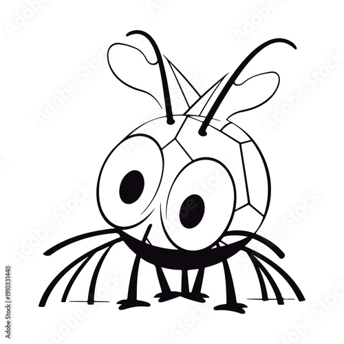 Coloring Page Of cartoon cute Plant Coloring Book for kids.