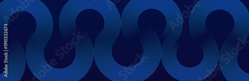 Abstract background with geometric circular line patterns. featuring layered teal and dark blue circular shapes with smooth gradients. glowing light circles, smooth transitions Suit for banner