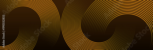 Abstract background with geometric circular line patterns. featuring layered teal and dark blue circular shapes with smooth gradients. glowing light circles, smooth transitions Suit for banner