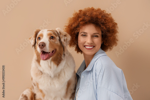 Redhead young woman with Au...