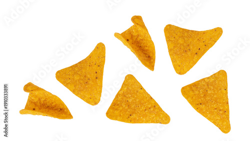 Wallpaper Mural Cheese-flavored triangular crispy snack in hand, against a transparent background. Torontodigital.ca