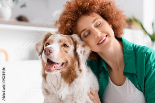 Redhead young woman with Au...