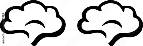 Brain Icon set for Web and App Interface Design