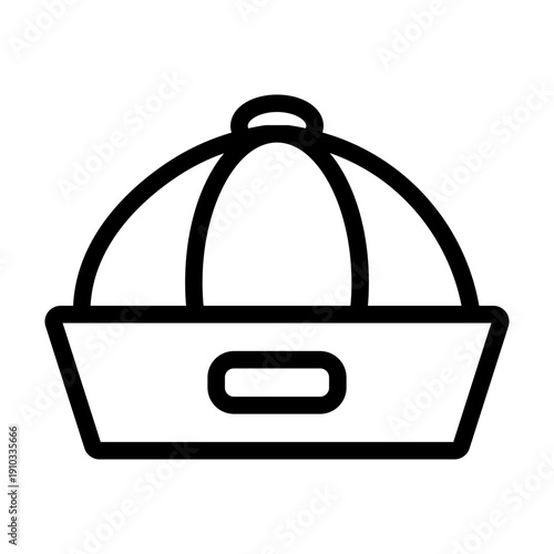 chinese hat line icon