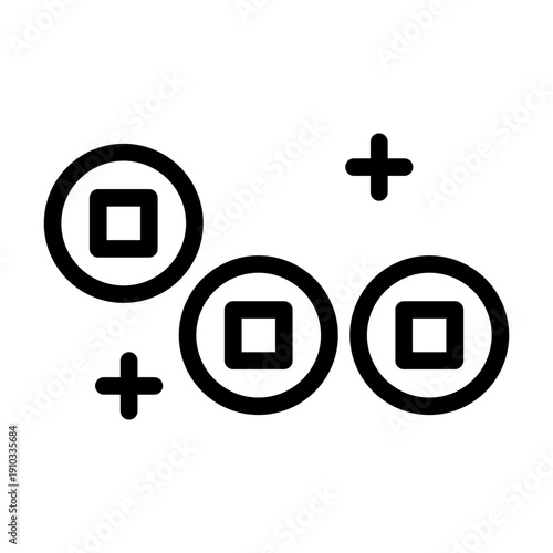 coins line icon
