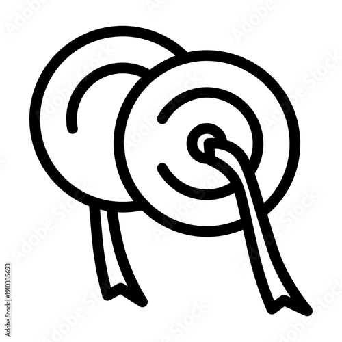 cymbals line icon