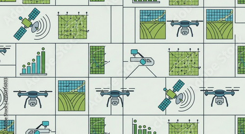 Drone technology for precision agriculture and farming satellite data analysis and monitoring