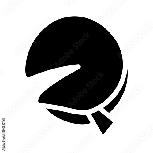 fortune cookie glyph icon