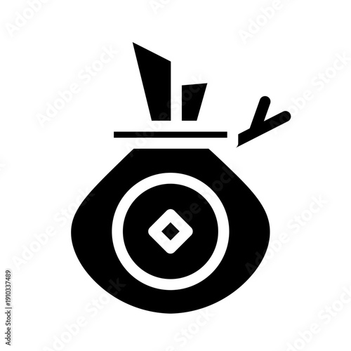 money bag glyph icon