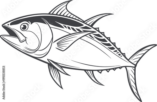 Fish set vector Ocean Creatures Set, Sea Animals Illustration