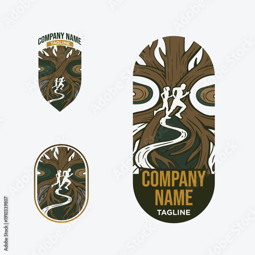 Run Nature Emblem Vector Design