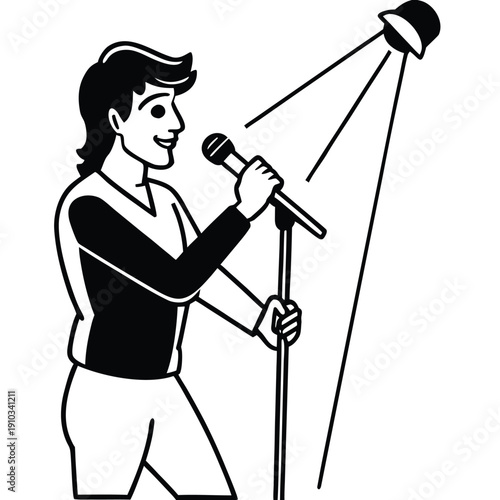 singer with microphone