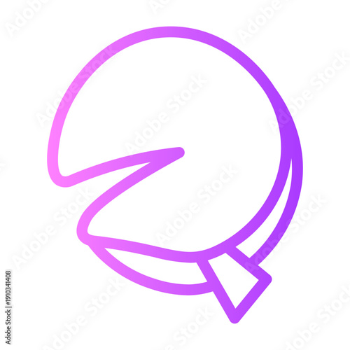 fortune cookie gradient icon